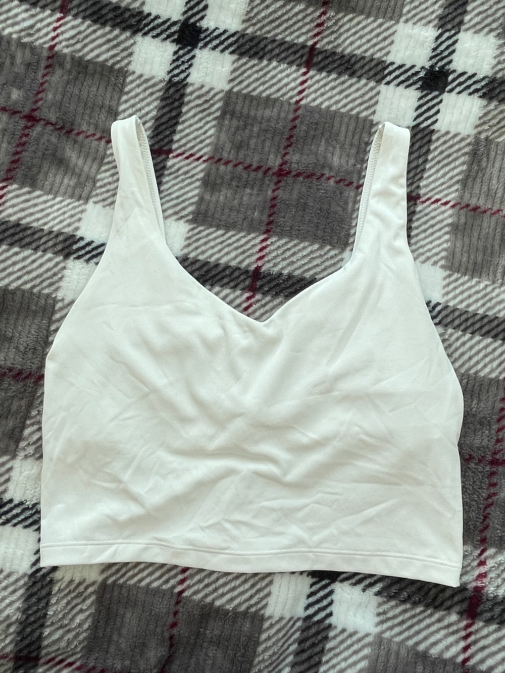 White V-Neck workout top